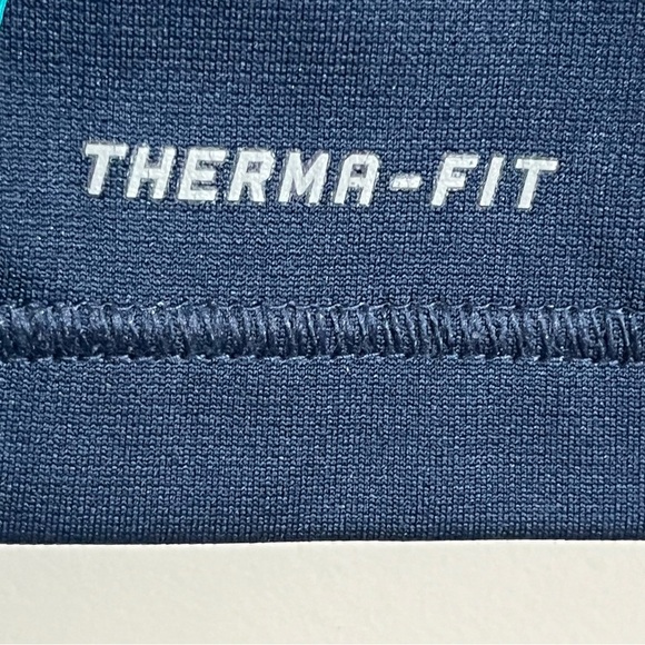 Nike Therma Fit Mens Pullover Shirt Quarter Zip Size Medium Long Sleeve Blue - Picture 2 of 13